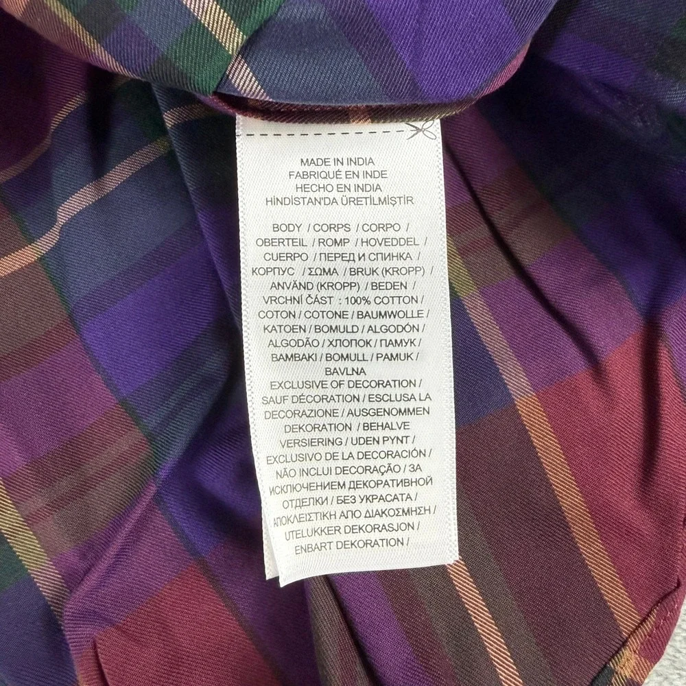 Polo Ralph Lauren Button-Down Shirt Men 2XLT Purple Red Blue Plaid Navy Pony NWT